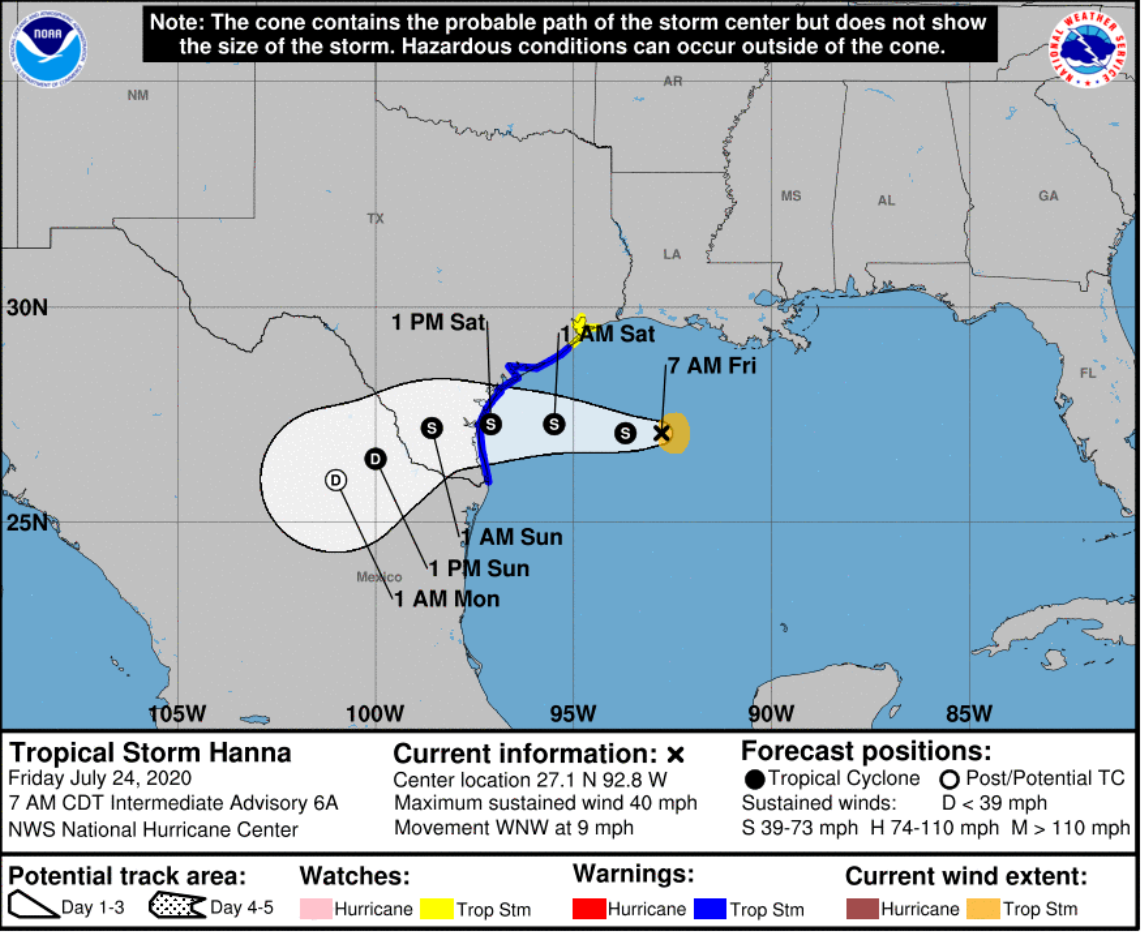 Tropical Storm Hanna | TRAC Intermodal